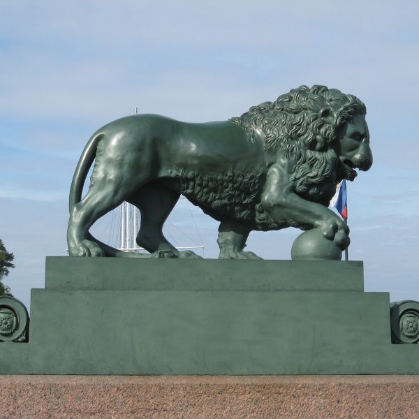 Lion with Ball Statue