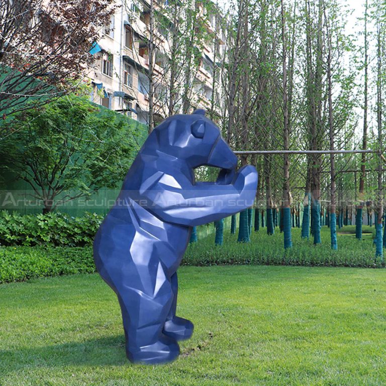 Geometric Bear Sculpture