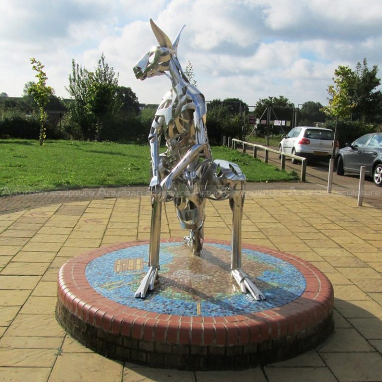 Steel Kangaroo Sculpture