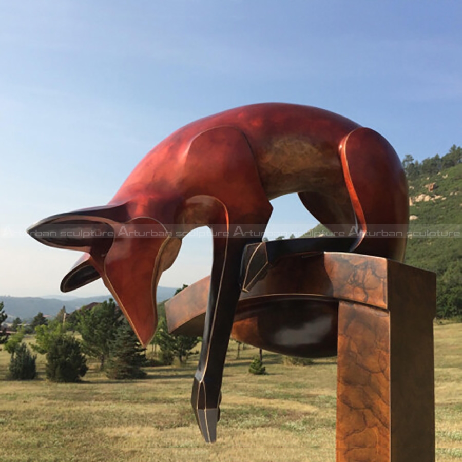 outdoor fox statue