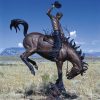 cowboy on horse statue