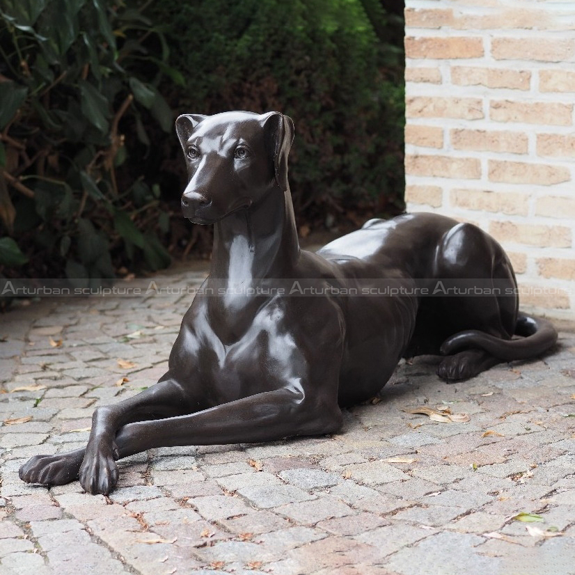 Lounging Greyhound Statues