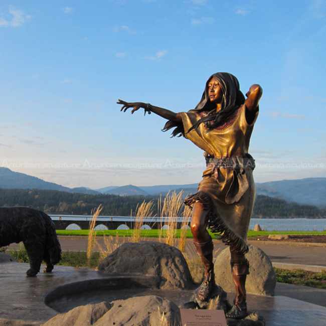 sacagawea bronze sculpture