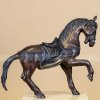 horse with saddle statue