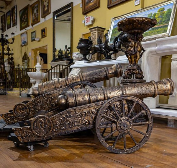 large cannon sculpture