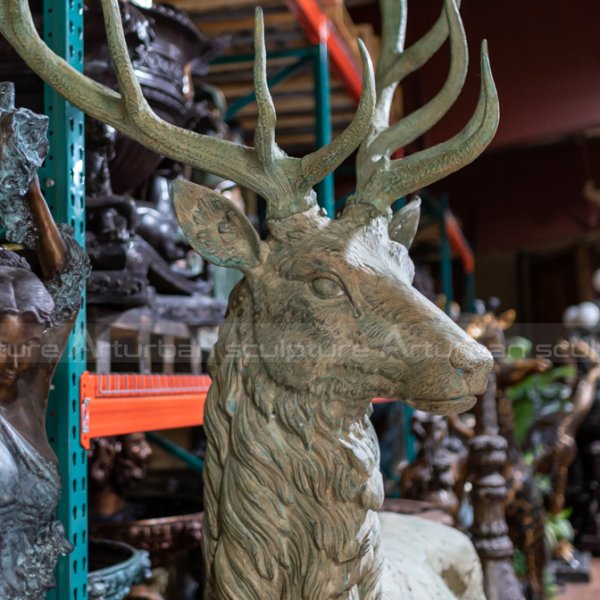 antique deer statue