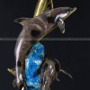 dolphins leaping garden ornament