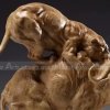 tiger attack sheep statue