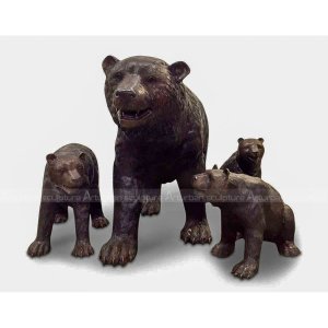 bear with cub statue