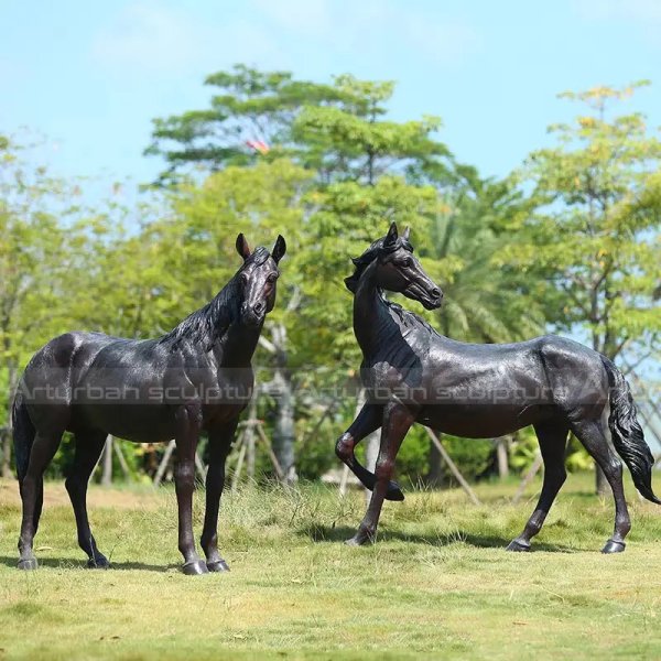 black horse sculpture