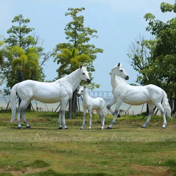 white horse sculpture