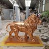 golden lion statue