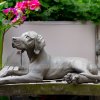 black labrador garden ornament