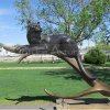 black panther garden ornament