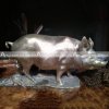 metal pig statue