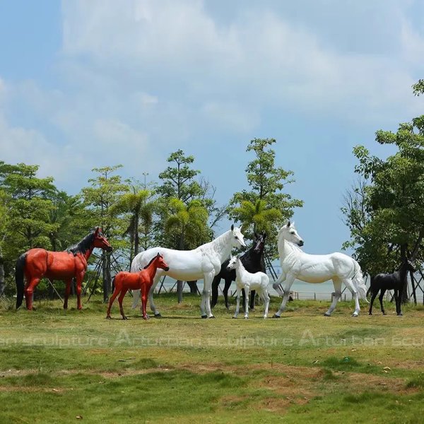 white horse sculpture