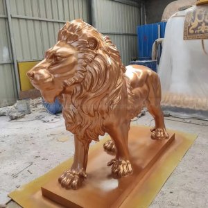golden lion statue