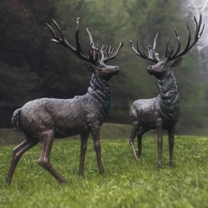life size bronze stag