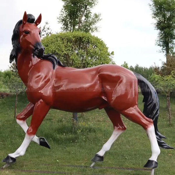 Life Size Fiberglass Horse Statues for Sale