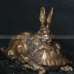 rabbit bronze sculpture