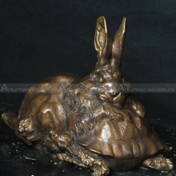 rabbit bronze sculpture