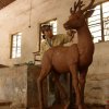 brass deer sculpture