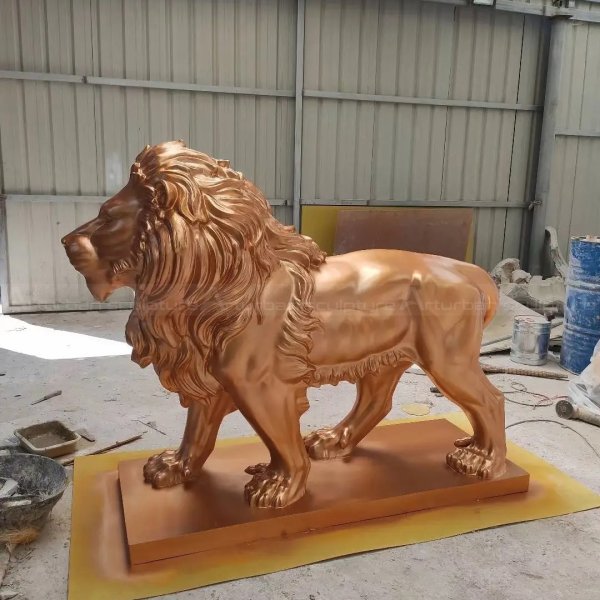 golden lion statue