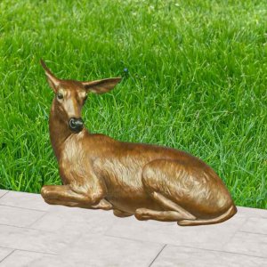 Deer Laying Down Sculpture