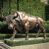 statue charging bull