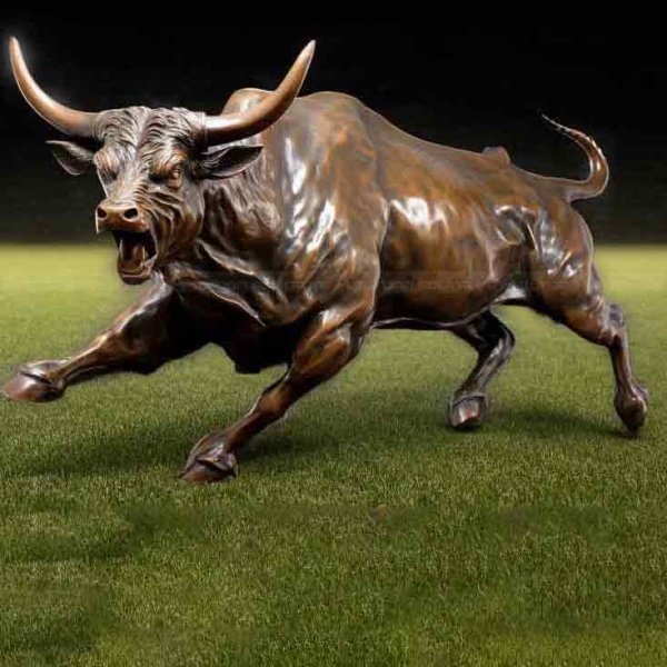 statue charging bull