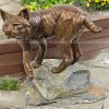 Bronze Wildcat Sculpture