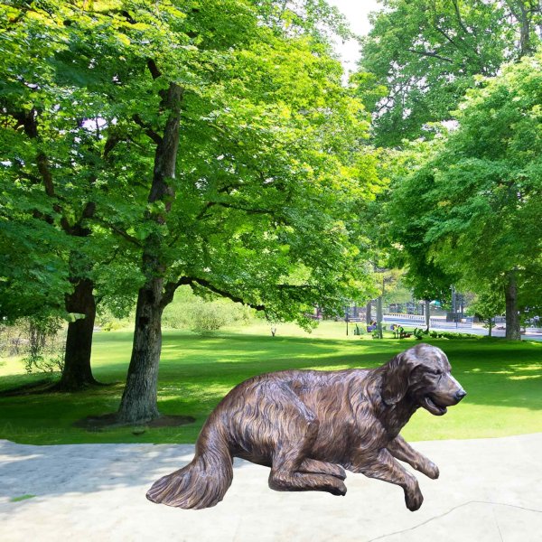 Golden Retriever Memorial Statue