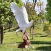 White Bald Eagle Statue