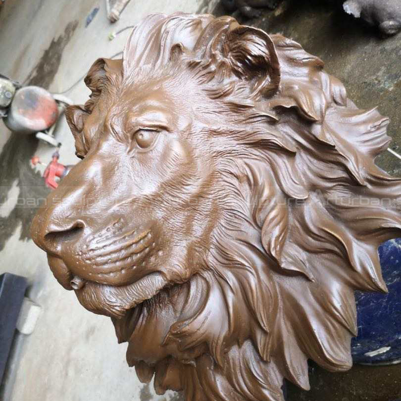  lion head garden ornament clay mold