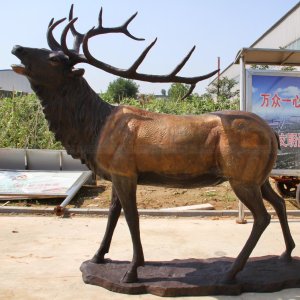 outdoor elk statue