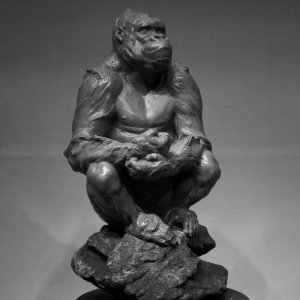 chimp sculpture