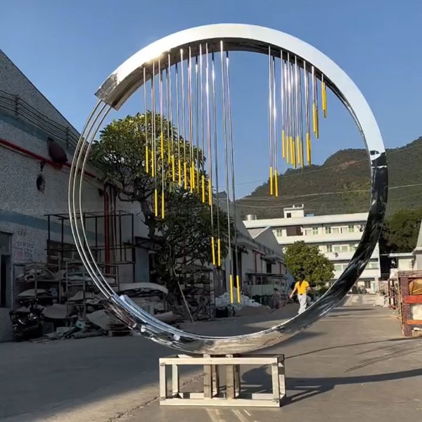 metal circle sculpture