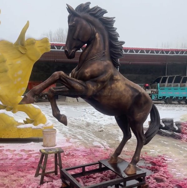 antique copper horse statue