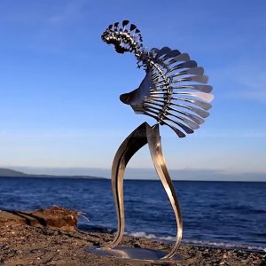 kinetic wind powered sculpture