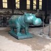 Blue Hippo Statue