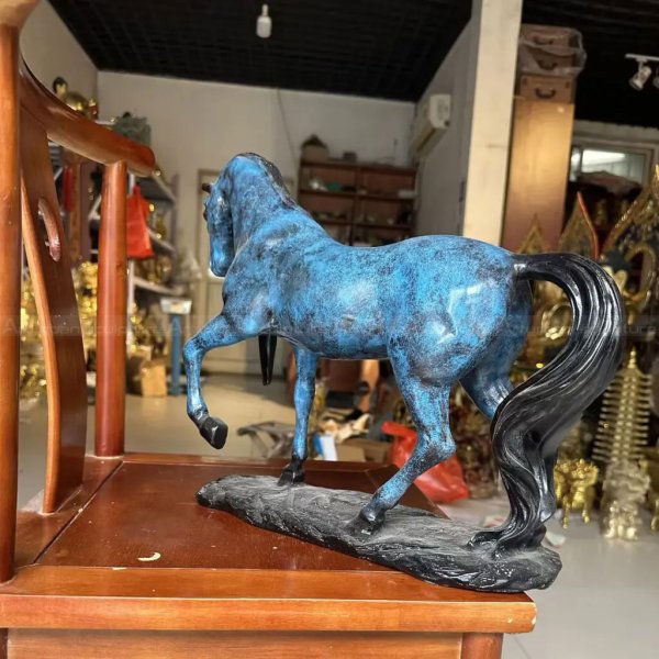 Blue Horse Sculpture