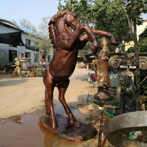 Bronze Rearing Horse Statue