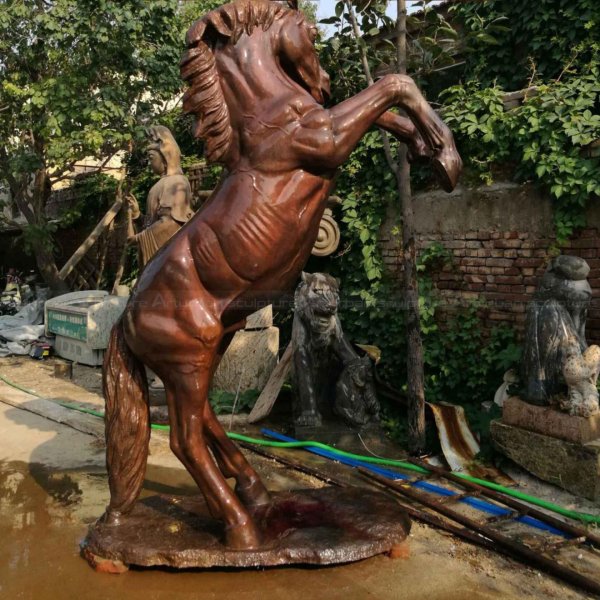 Bronze Rearing Horse Statue