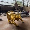 Gold Bull Sculpture