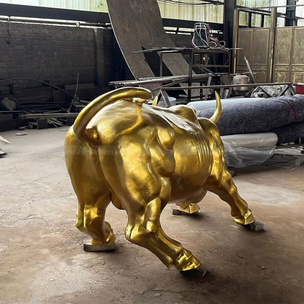 Gold Bull Sculpture