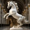 Life Size White Horse Statue