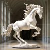 Life Size White Horse Statue