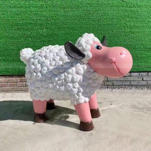 Resin Sheep Garden Ornament