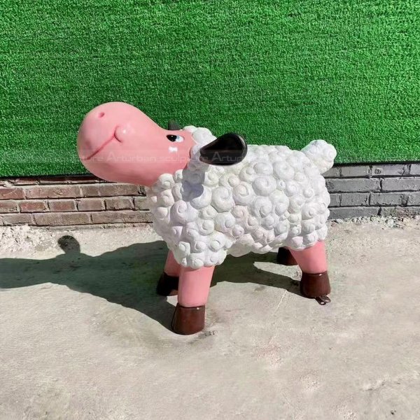 Resin Sheep Garden Ornament