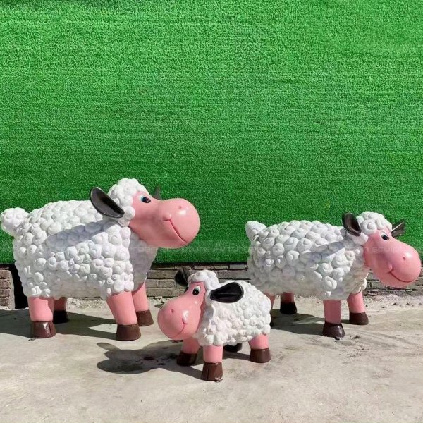 Resin Sheep Garden Ornament